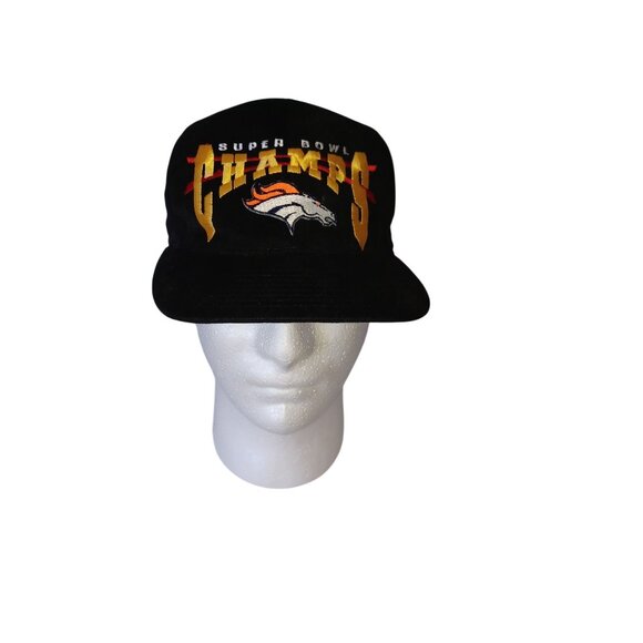 Vintage Denver Broncos Super Bowl Champs XXXII Starter Hat Black Adjustable Cap - Picture 2 of 6